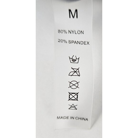 Womens Black One-Piece Swimsuit V Neck Sheer Mesh Panel Adjustable Straps Medium - Picture 9 of 9